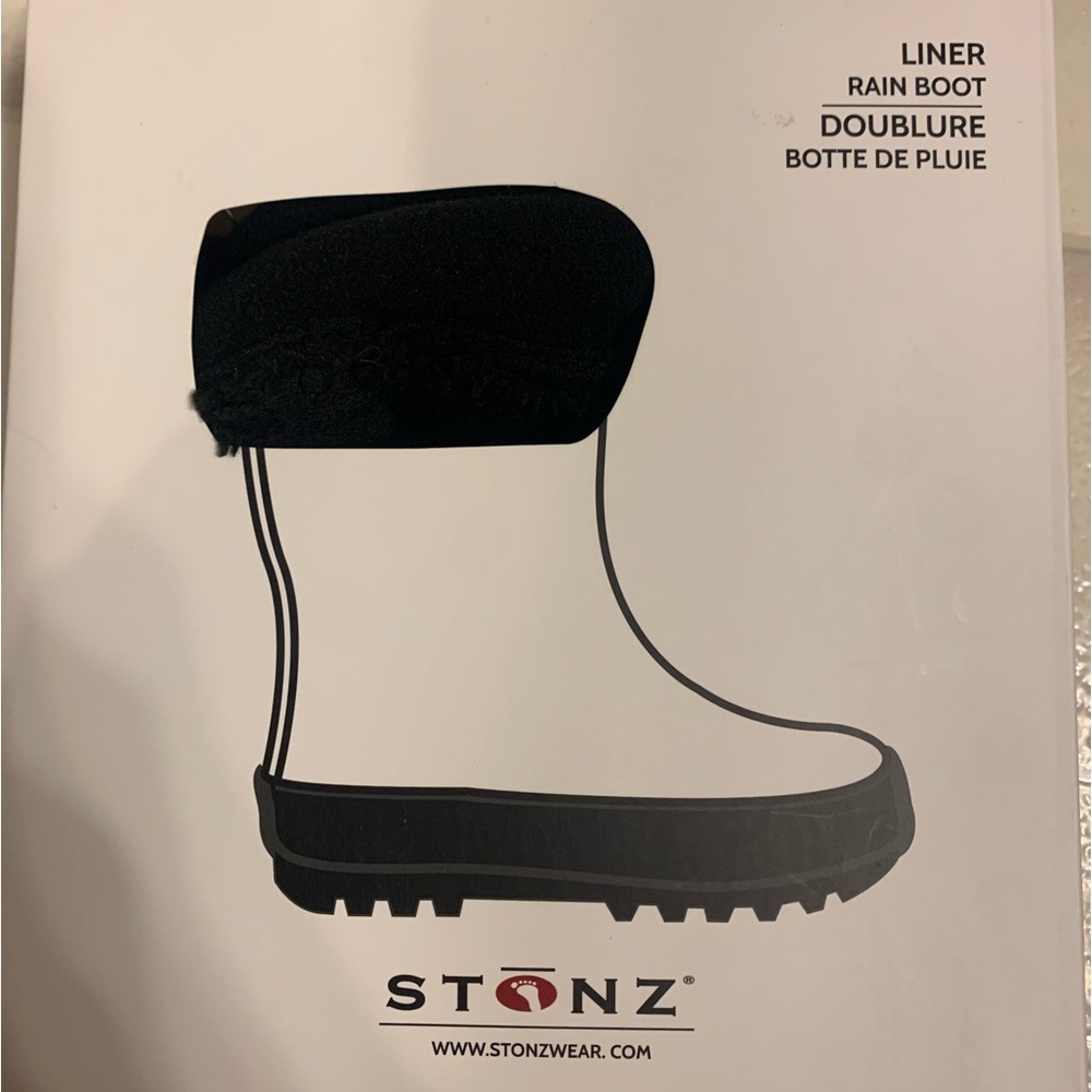 Stonz Rain Boot Liners - black size 10 comfy and warm inserts